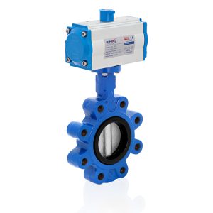 Çift Etkili Pnömatik Aktüatörlü Lug Tip Kelebek Vana