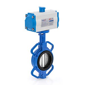 Double Acting Pneumatic Actuated Wafer Type Butterfly Valve